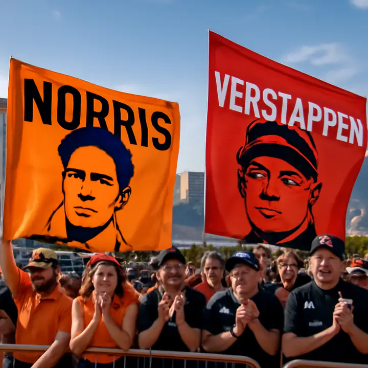 Aficionados de F1 en Las Vegas divididos entre Lando Norris y Max Verstappen para piloto del año