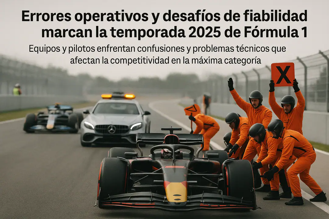 Errores operativos y desafíos de fiabilidad marcan la temporada 2025 de Fórmula 1