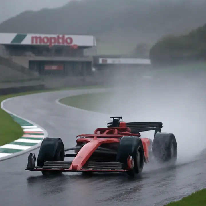 Pirelli sufre en Mugello: la lluvia arruina el test de neumáticos con Ferrari y complica la estrategia de 2025